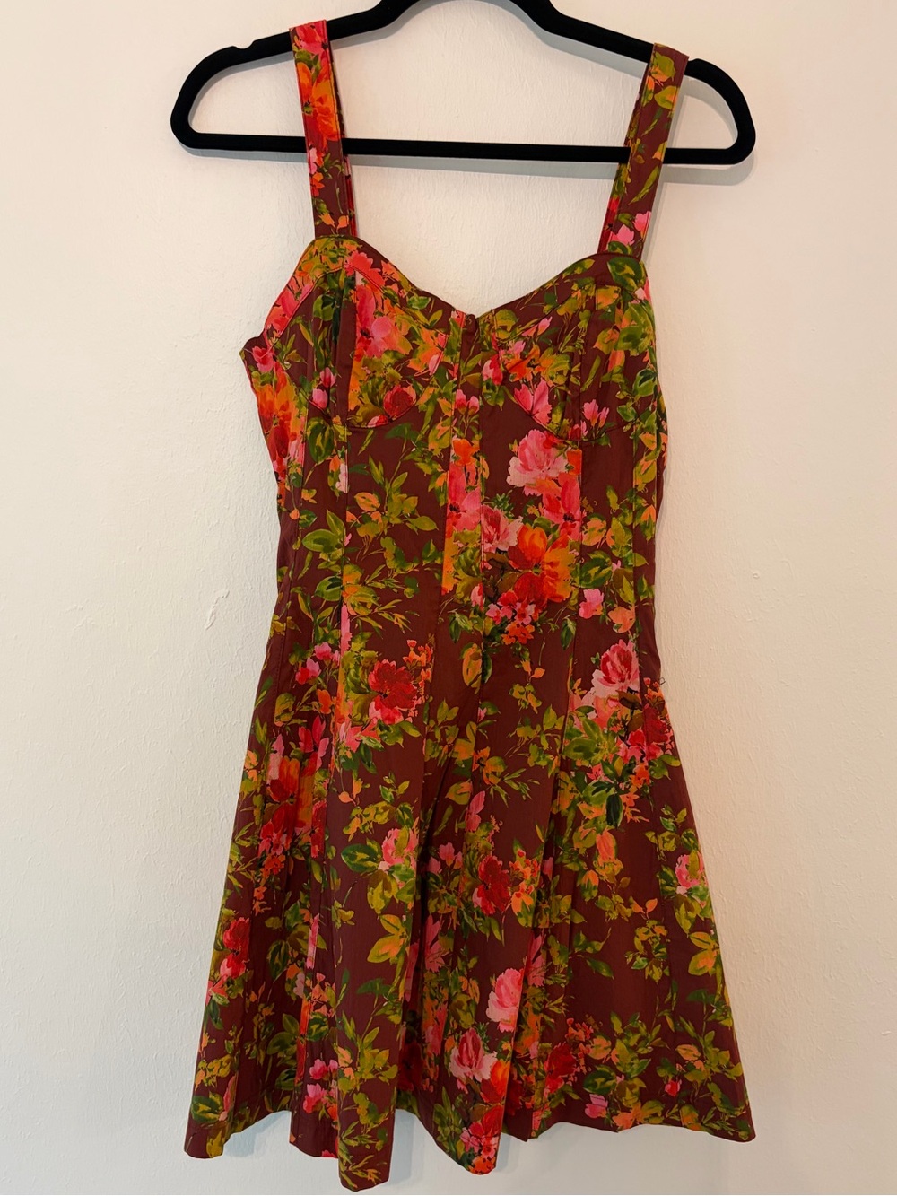 Avec Les Filles Floral Corset Bustier Mini Dress NWT